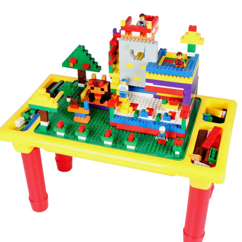 

Kidsfun Foreign Trade Building Blocks Table Educational CHILDREN'S Toy Multi-functional Small Particles Building Blocks Study Ta