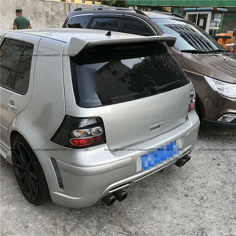 Модификация автомобиля аксессуары для автомобиля Неокрашенный автомобиль задний спойлер на крыло, крышу подходит для VW Golf 4 IV MK4 1998-2004