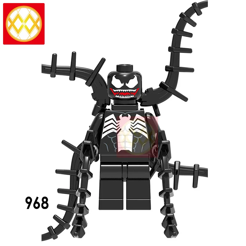 Одиночная Marvel Super Hero Agent Anti Venom Carnage Riot Spider Man Venom Eddie Brock строительные блоки Набор Модель игрушки для детей - Цвет: XH968