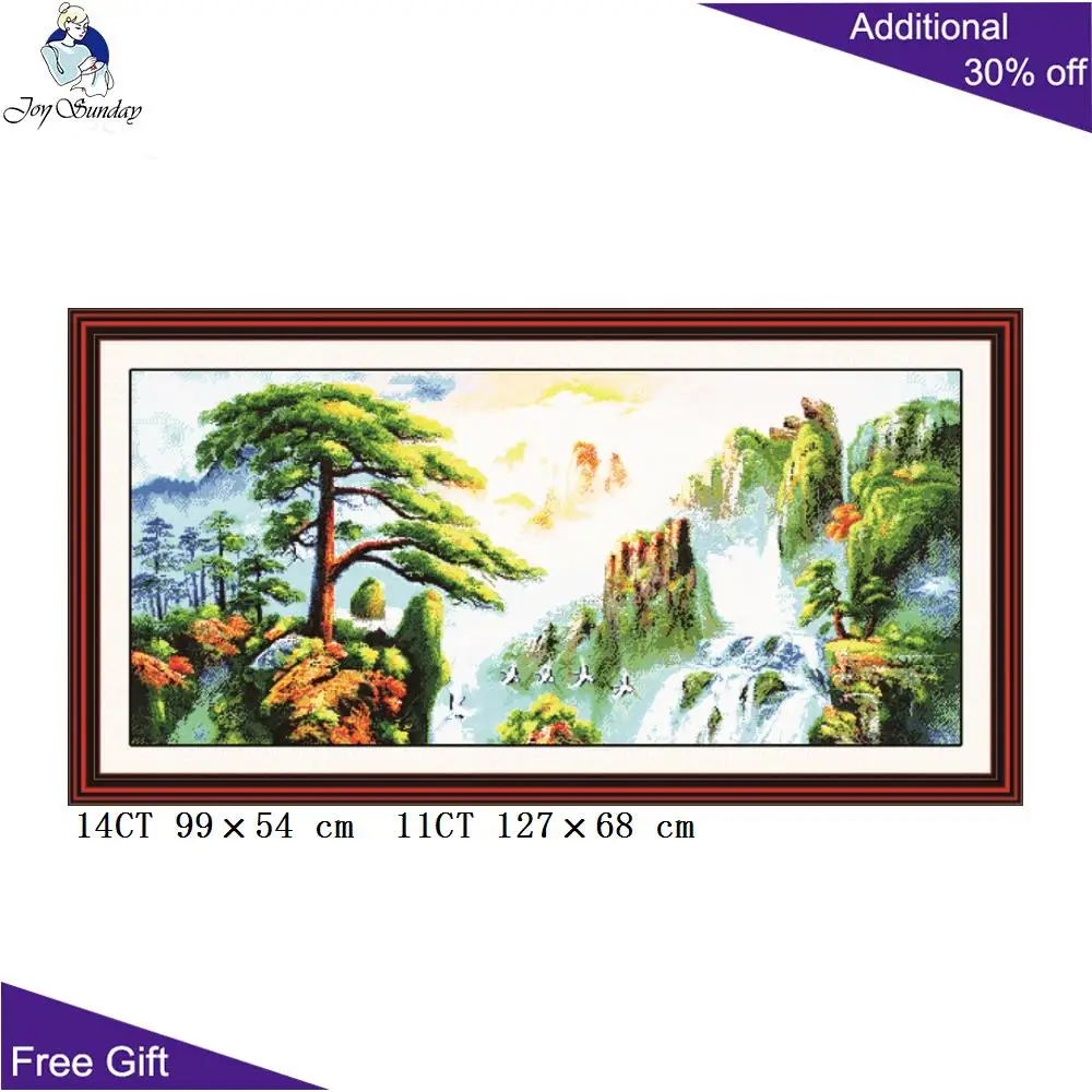 Joy Sunday Pine F037 14CT11CT подсчитанный и отпечатанный домашний декор китайский
