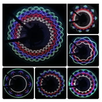 

32 LED Bicycle Light Waterproof Wheel Signal Lamp Reflective Rim Rainbow Tire Bikes Bicycle Fixed Spoke Warn Light Dry Battery