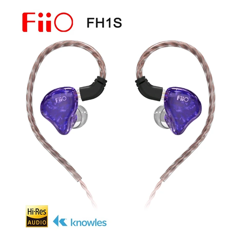 Стереонаушники FiiO FH1s Knowles 1BA 1 динамические гибридные Hi Fi наушники вкладыши Res IEM