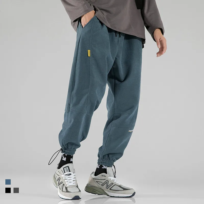

2020 Autumn New Style Trousers with Drawstring Stitching Loose Casual Pants Men Baggy Pants Mens Sweatpants Jogging Pants Men