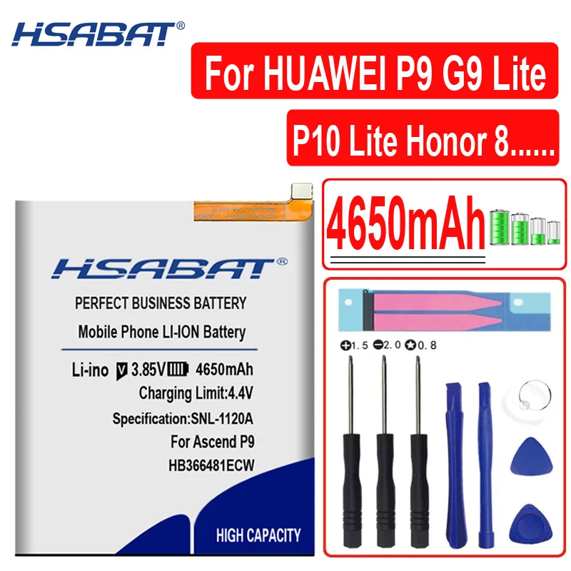 Топ HB366481ECW для huawei P9 батарея Y7 Prime(P9 G9 P10 p20 Lite) 5C G9 honor 8/honor 8 9 Lite/Y6 II honor 6c pro v9 play
