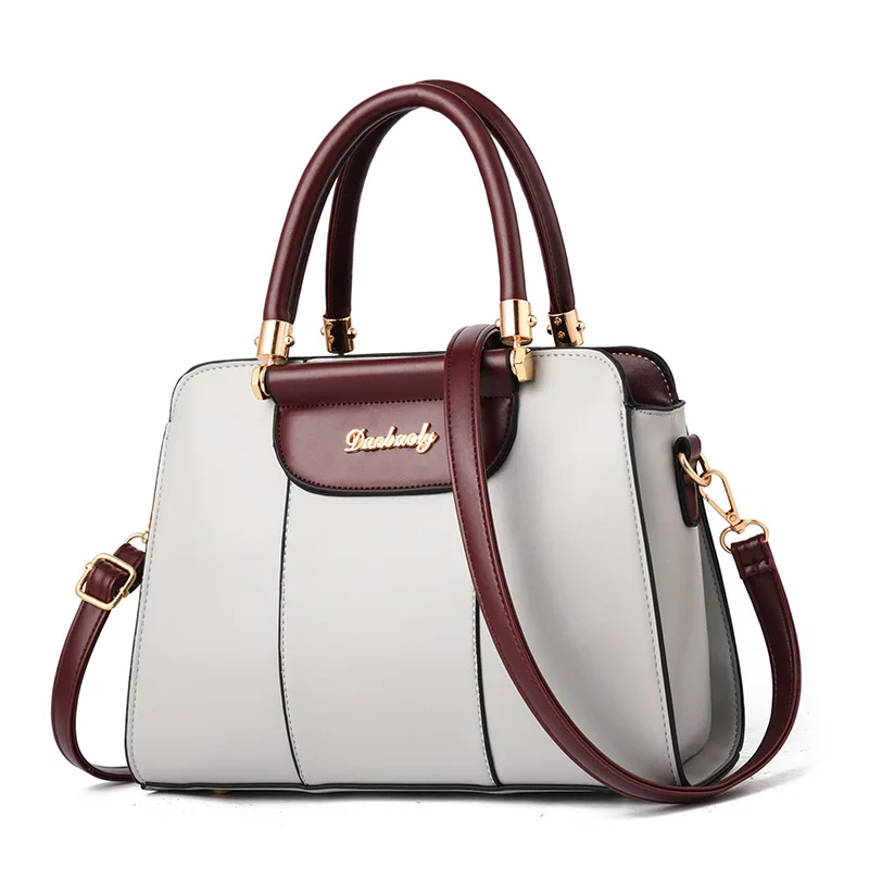 Новые роскошные сумки, женские сумки, дизайнерские сумки, модная Большая вместительная сумка для мамы, атмосферная сумка через плечо - Цвет: Светло-серый
