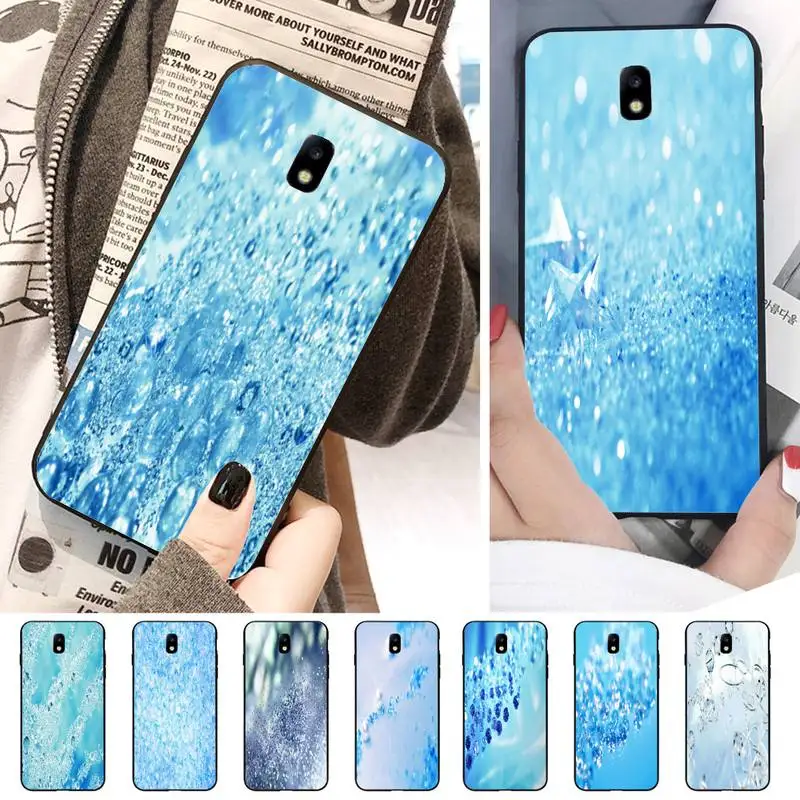 Милый чехол для телефона Samsung J2 J200 J4 J5Prime J6 J7prime/duo с синими каплями воды | Мобильные
