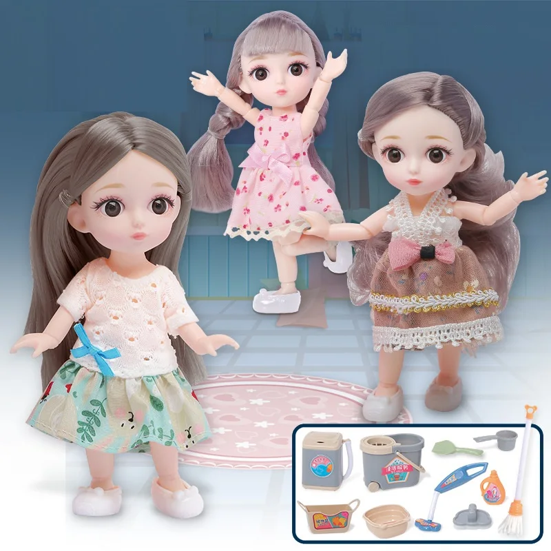 YT0053 16 см BJD набор кукол для чистки маленькой принцессы детский игровой домик