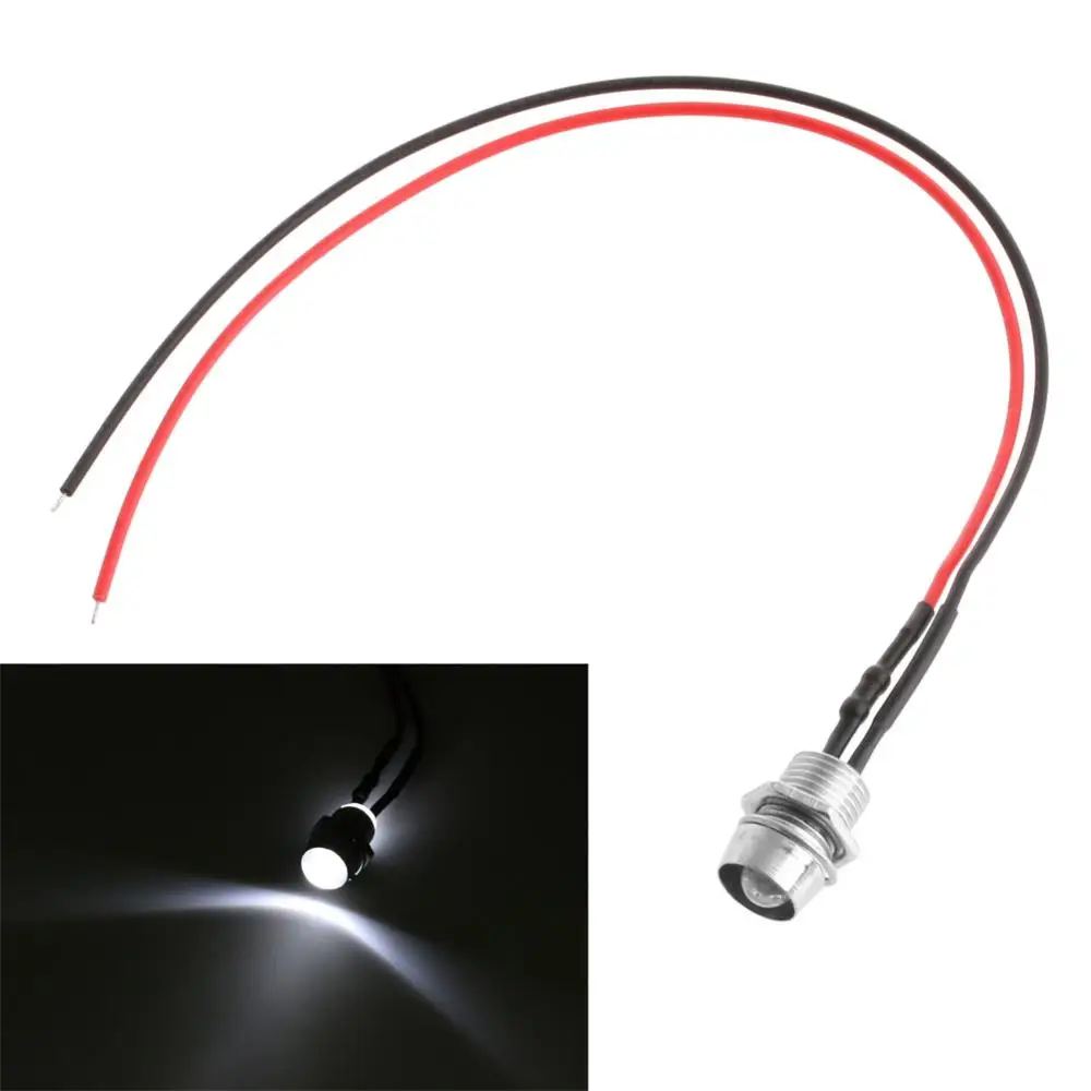Белый 1x светодиодный индикатор lumiere Pilot Dash Directionnel Voiture Moto Bateau 12V Rouge X6HF - Испускаемый цвет: Белый