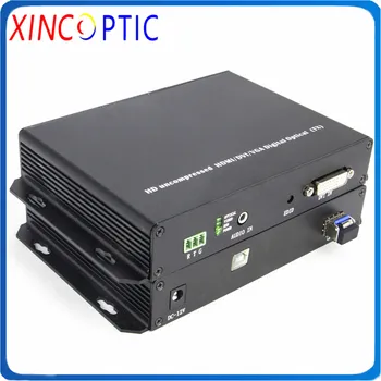 

DVI to LC SFP Single mode 1core Fiber 20km KVM Optical Fiber Extender KVM Keyboard and Mouse 1920*1200 DVI Fiber KVM Transmitter