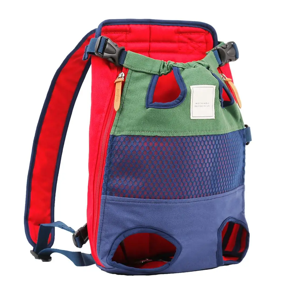 Сумка для собак, рюкзак, регулируемая дышащая сумка на грудь для собак и кошек, передняя сумка, дорожная сумка, рюкзак для прогулок на велосипеде - Цвет: C