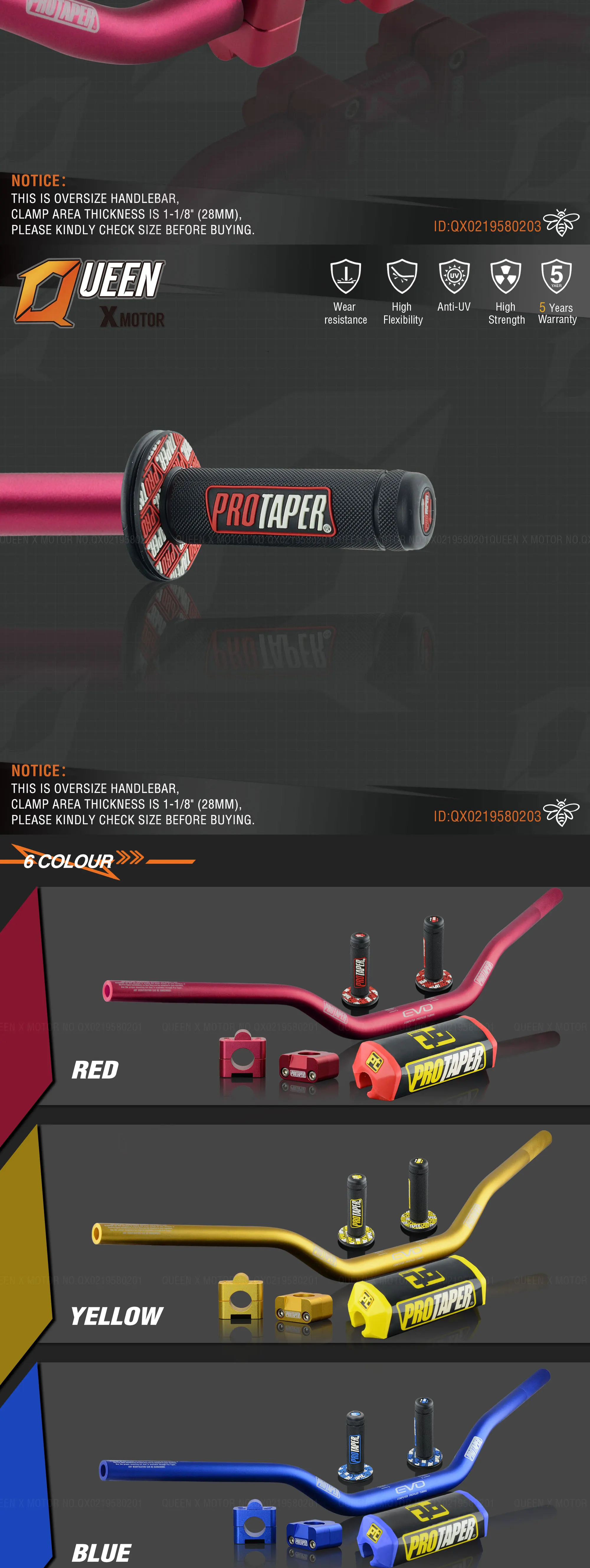 Руль для Pro Taper Pack Bar 1-1/" 6 дней Fatbar Колодки Ручки Pit Pro Racing Dirt Pit Bike мотоцикл с адаптер cnc