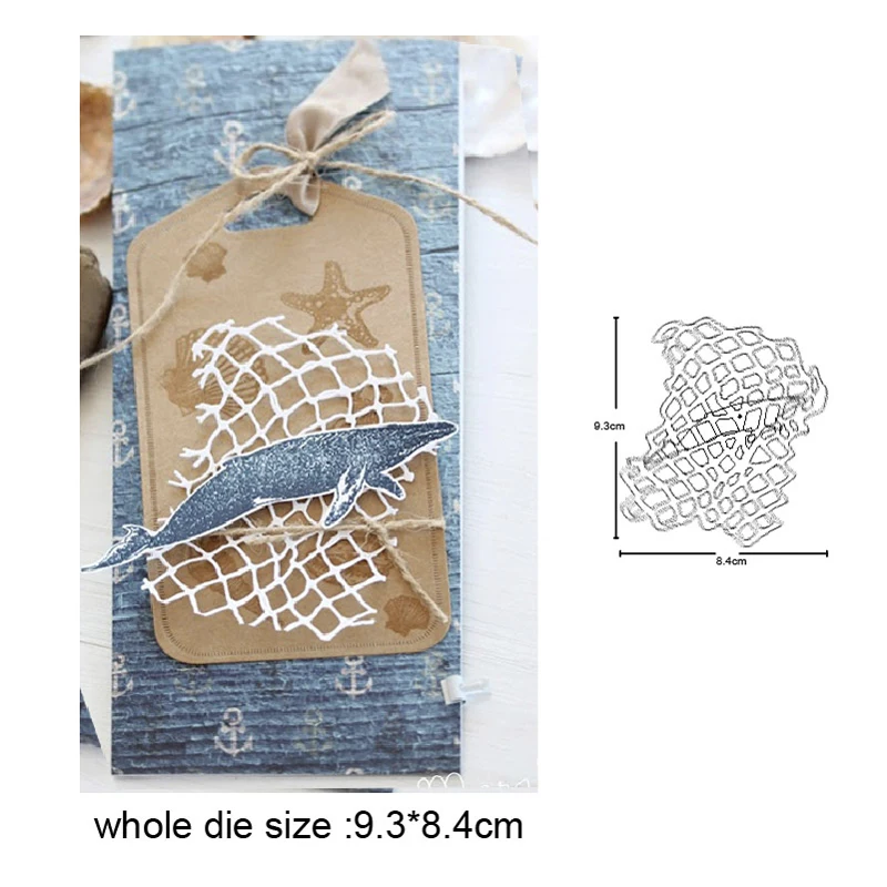 

New Dies For 2020 Fishing Net Fish Metal Cutting Dies Stencils for Diy Scrapbooking dies Embossing Paper Craft Dies Cards Making