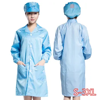 

Coat Protective Overalls Cleanroom Clothes Coveralls Workshop Uniforms Clean for Dustless Work Dustproof Antistatic Anti Static