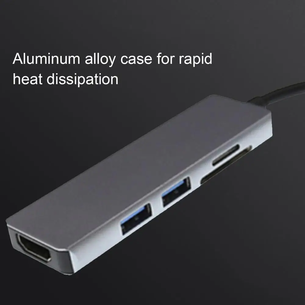 Тонкий USB C концентратор тип C к HDMI 4K UHD адаптер Micro S D кардридер кабель TF адаптер сплиттер для Macbook Pro