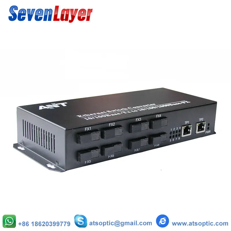 10/100/1000 м медиаконвертер гигабитный Ethernet коммутатор 8 SC 155 м волоконный порт 2 1000 м RJ45 utp одиночный режим один волоконный SC Conver