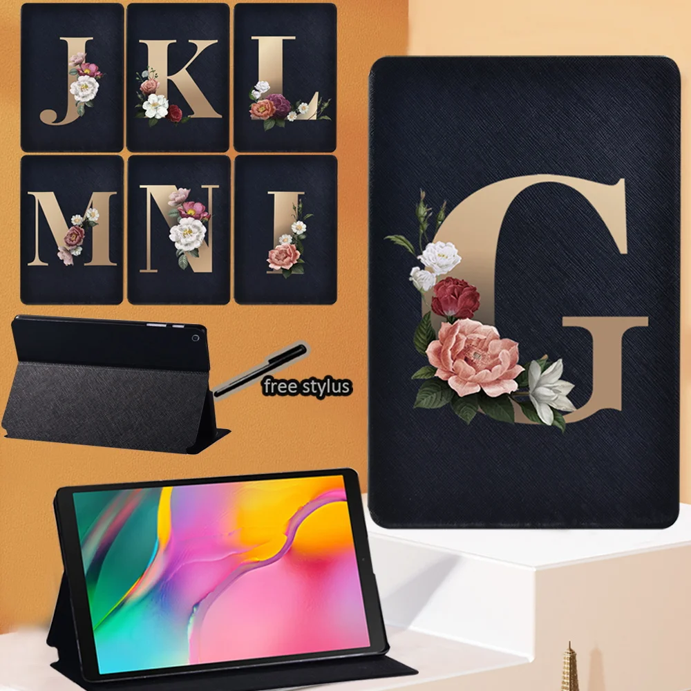 Tablet Case for Samsung Galaxy Tab A7 10.4/Tab A 8.0 9.7 10.5/Tab E 9.6/Tab S5e - Initial Name Series Pattern Cover | Компьютеры и