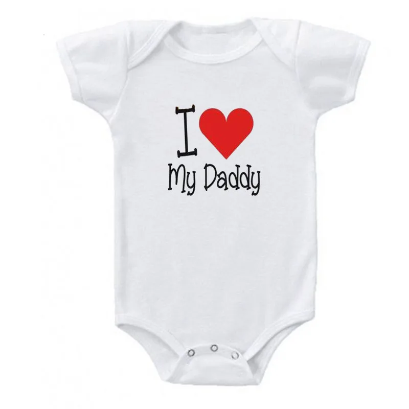 Одинаковые комплекты для семьи с надписью «I Love My Daddy» и «I Love My Daddy»; футболка для папы и дочки; летний хлопковый комбинезон для папы и ребенка; Одинаковая одежда
