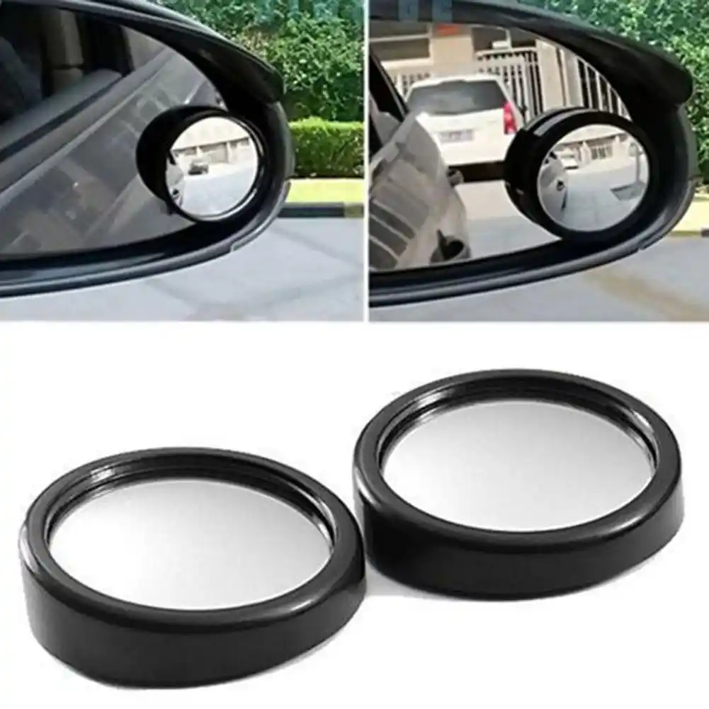 1Pair Car Rearview Blind Spot Side Rear View Mirror Convex Wide Angle Adjustable