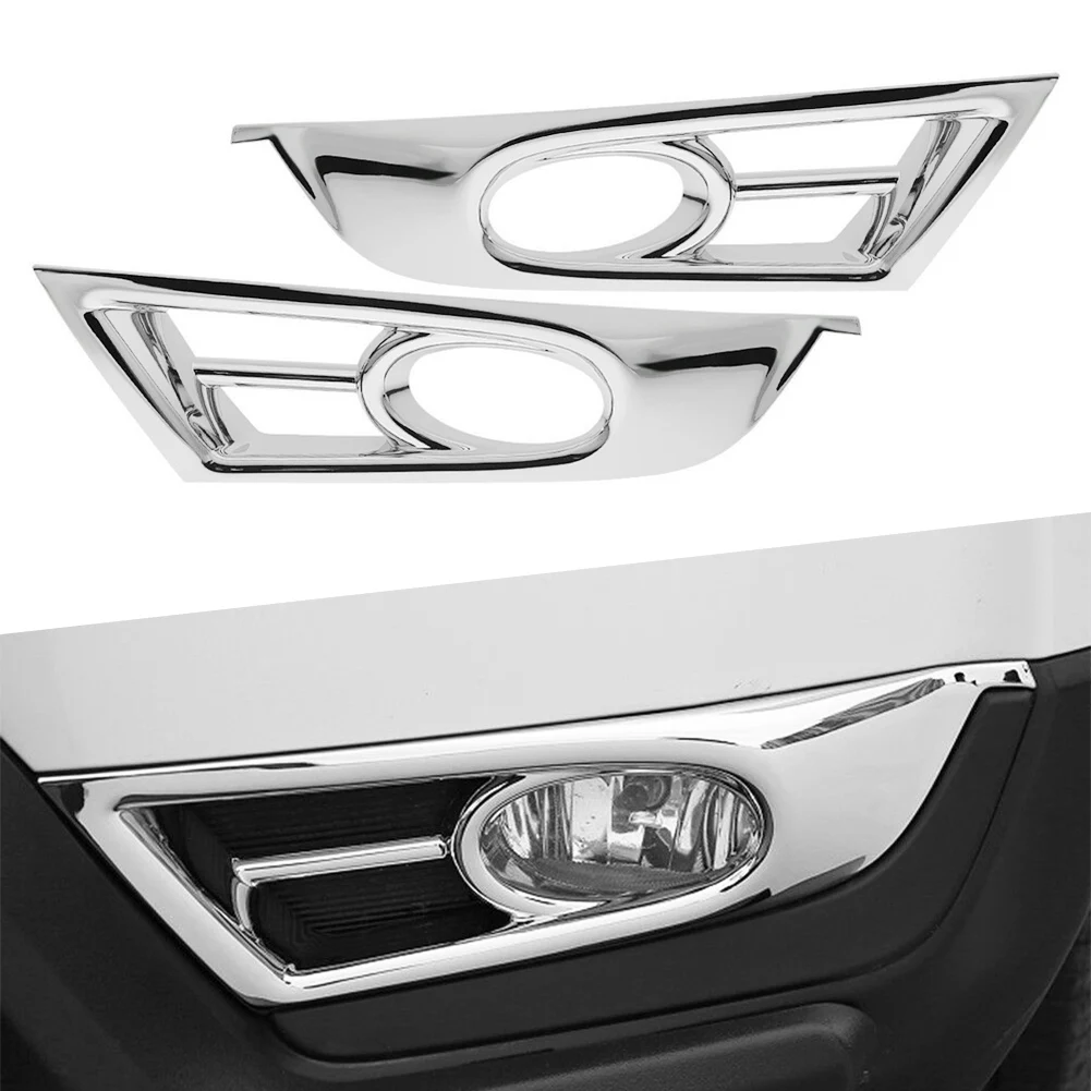 

1Pair Car Front Fog Light Cover Trim Chrome ABS For Honda CRV CR-V 2017 2018