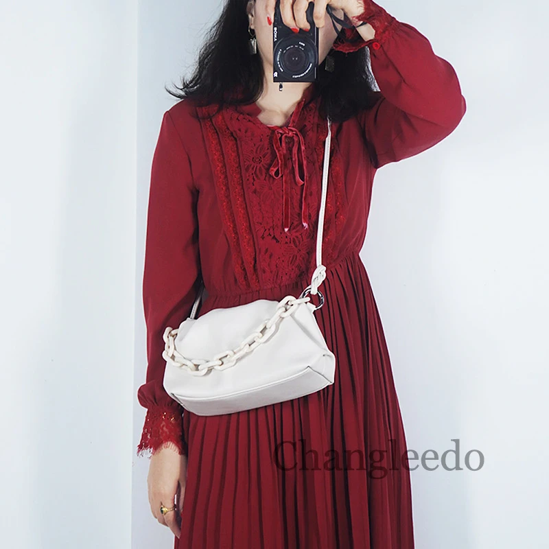 Винтажная роскошная кожаная дамская сумочка Хобо в стиле ретро с рисунком облака