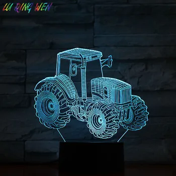 

Farm Tractor 3d Led Night Lamp Kids Child Nightlight Home Decor Atmosphere Novelty Lighting Table Lamp Bedroom Led Night Light