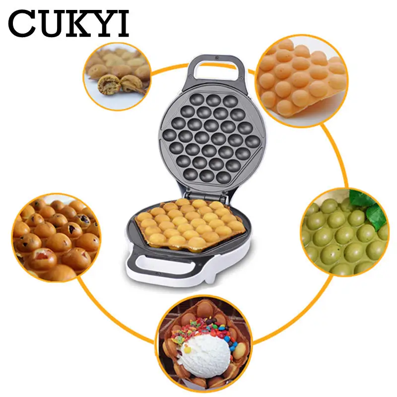 CUKYI Household Egg Waffle maker selectric Chinese Hong Kong eggettes puff  cake waffle iron maker machine bubble egg cake oven - AliExpress