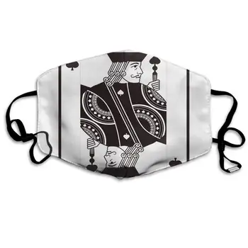 

Swono Mask Poker,Poker Card Black Jack of Spades Polyester Anti Dust Face Mask-Washable and Reusable Mask for Cycling Camping