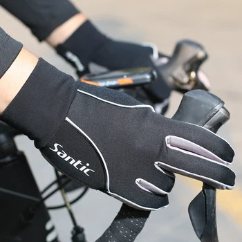 

Santic Men Cycling Gloves Full Finger with Touch Function Quick Dry Windproof Shockproof for Winter MTB Bike Gloves K9M9134