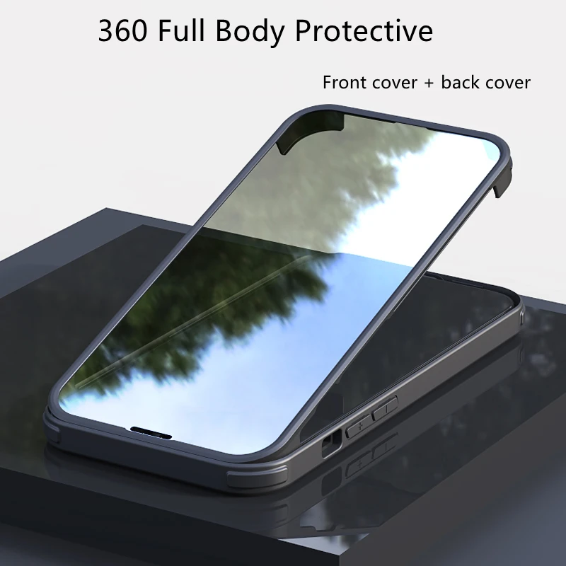 iPhone 13 Pro Max 360° Full Coverage Protective Phone Case with Screen  Protector