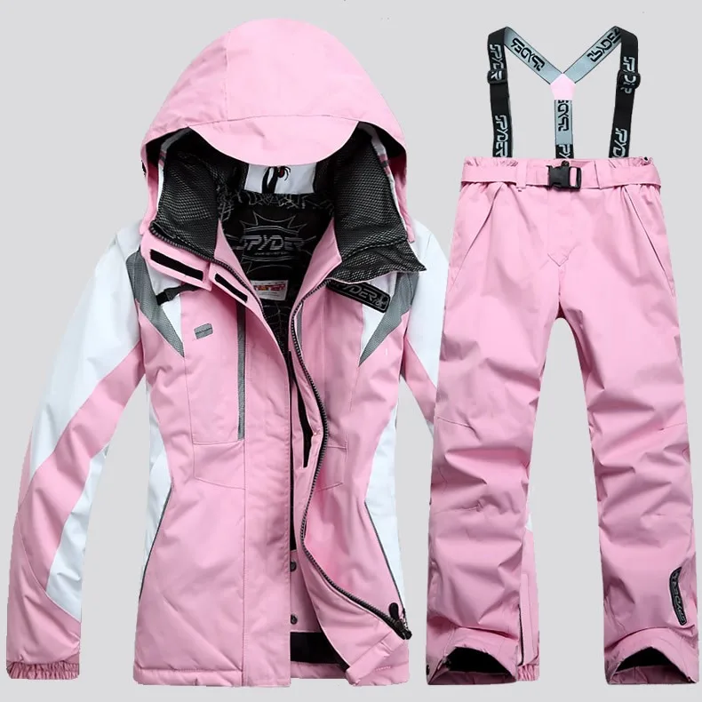 2020 Women's Outdoor High Quality Ski Suit Waterproof Warm Veneer Double Board Super Snowboarding Set | Спорт и развлечения