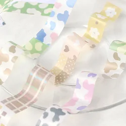 Bande washi décorative, mignon, multicolore, Kawaii, Base à grille, pour Scrapbooking, Journal intime, Album, ruban de masquage, 15mm x 3m, fournitures de papeterie 