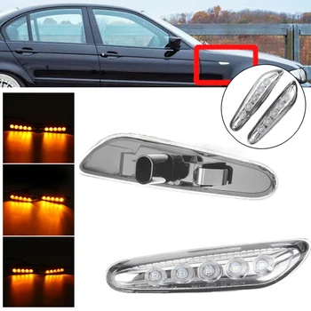 

2pcs Side Marker Lights 5-LED Indicator Repeater Amber Left+Right Durable