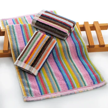 

Pure Cotton Towel Wholesale Large Color Stripes Cleaning cloth Face Towel Labor Safety Benifit Towels Kitchen Hotel Cleaning clo