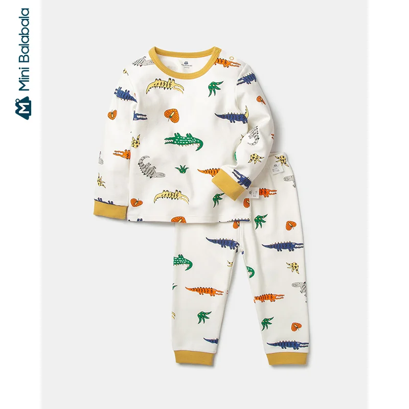 Goedkoop Minibalabala Kinderen home service jongen kleding set 2019 winter nieuwe kinderkleding jongens baby warm pyjama