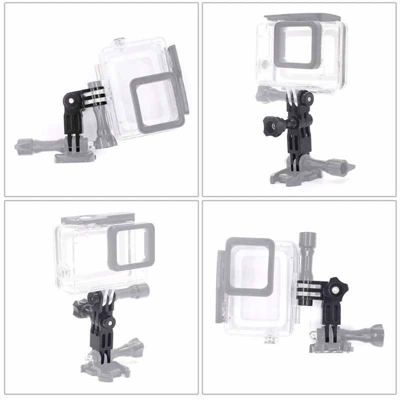 IG-CNC алюминиевый сплав трехходовой поворотный кронштейн адаптер для GOPRO Hero 1 2 3 3+ 4 5 Session/Xiaomi Yi/SJ/GitUp Спортивная камера Bla