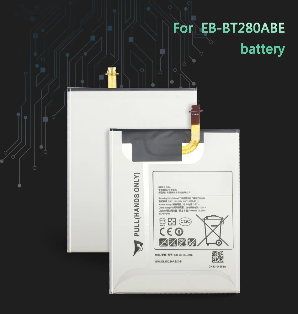 Планшет Батарея для Samsung Galaxy Tab A 7,0 T280 T285 Батарея EB-BT280ABE 4000 мА-ч