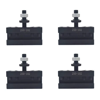 

4Pcs 2 Quick Change Tool Post Boring Turning Holder 250-102 AXA 6-12 Inch for Lathe Center Height 0.6-1.75 Inch