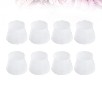 

50PCS Desk Leg Protective Cover Silicone Table Chair Foot Cover Leg Mats Mute Chair Footpads Stylish Chair Desk Foot Sleeves for