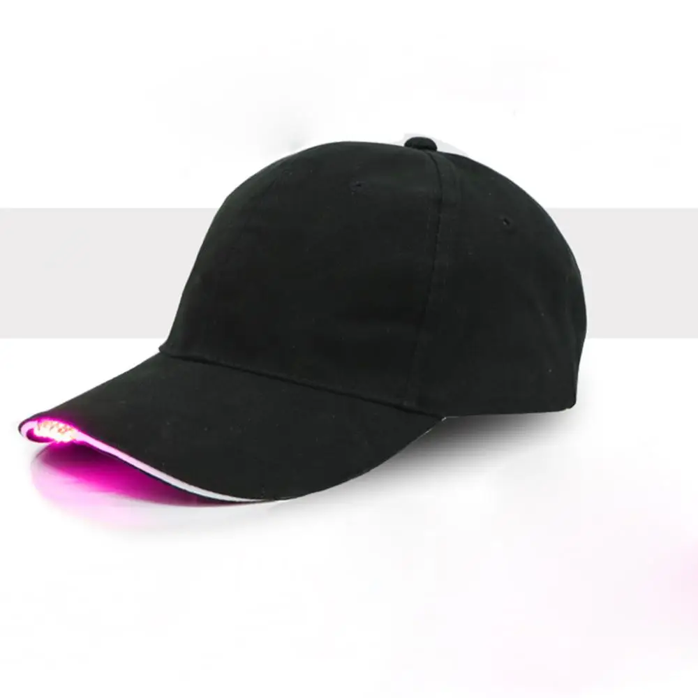 B-Pink Hawcoar Новая мода Повседневный светодиодный светящаяся шляпа светящаяся, для клуба вечерние Бейсбол Хип-хоп Регулируемая Спортивная кепка Z5 - Цвет: B-Pink