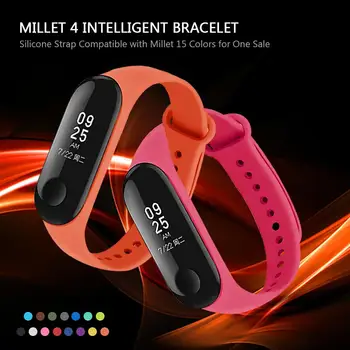 

Silicone Watchband 8/12/14/15pcs Replacement Unisex Bracelet Strap Wrist band for Xiaomi Mi Smart Band 4 3