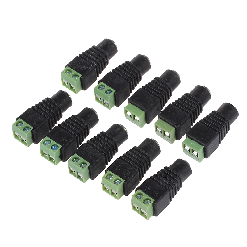 

CCTV Camera 2.1x5.5mm Female Power Adapter 10 Pcs