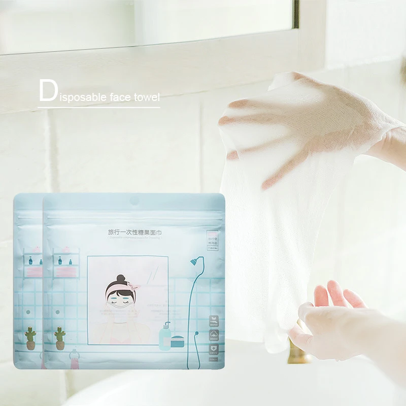 

50PC/Set convenient Travel Disposable Compressed Candy Towel Multifunction Cleaning Cloth Portable Washcloth Accessories Supplie