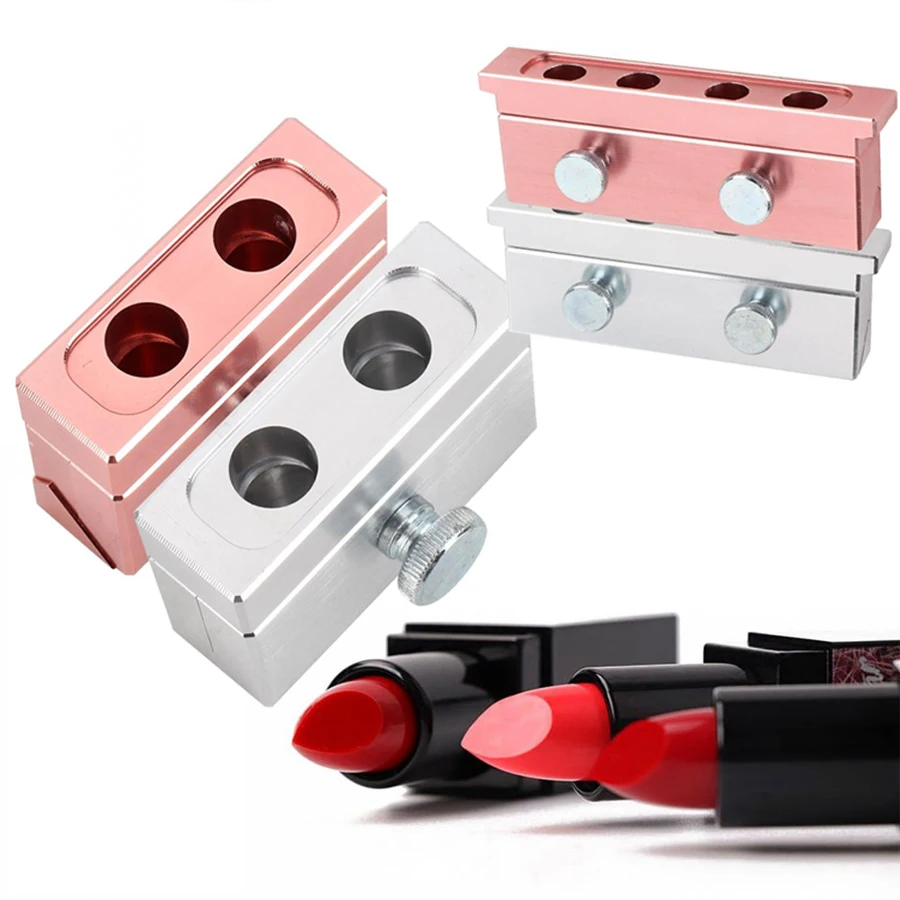 

Makeup Tool Lipstick Mold 2/4 Holes Dual Use Beak Type Ring Mould Holder DIY Lipstick Mold Cosmetic Lip Balm Maker 12.1mm Tube
