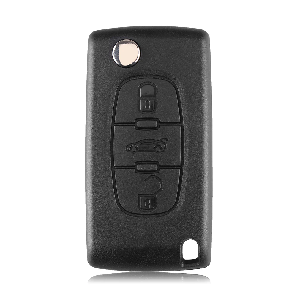 KEYYOU VA2 Автомобильный ключ ASK 433 МГц ID46-PCF7941 для peugeot 207 407 306 партнер ect 3 кнопки флип пульт дистанционного Fob CE0523