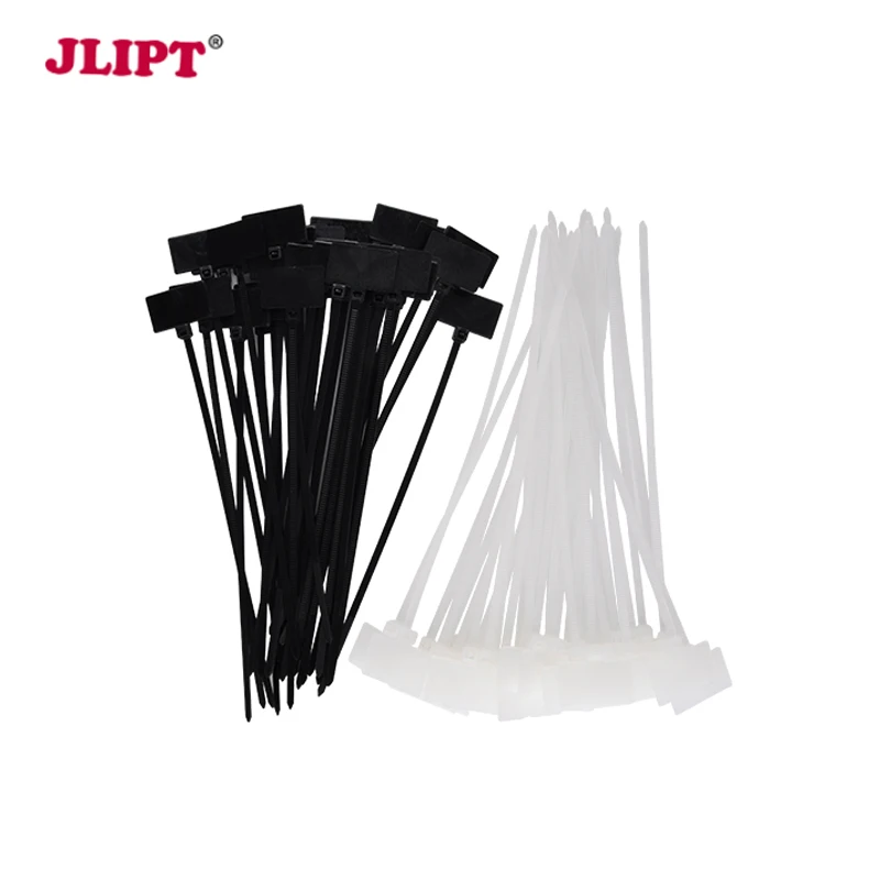 

100Pcs 4inch Tag Ties Nylon Plastic Cable Marker Ties Self Locking Write On Wire Marking Label Zip Ties With Mark Tags