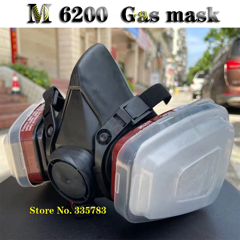 

new M6200 Respirator gas mask black Silica gel Multifunction Protective mask against Spray paint pesticide Work safety mask