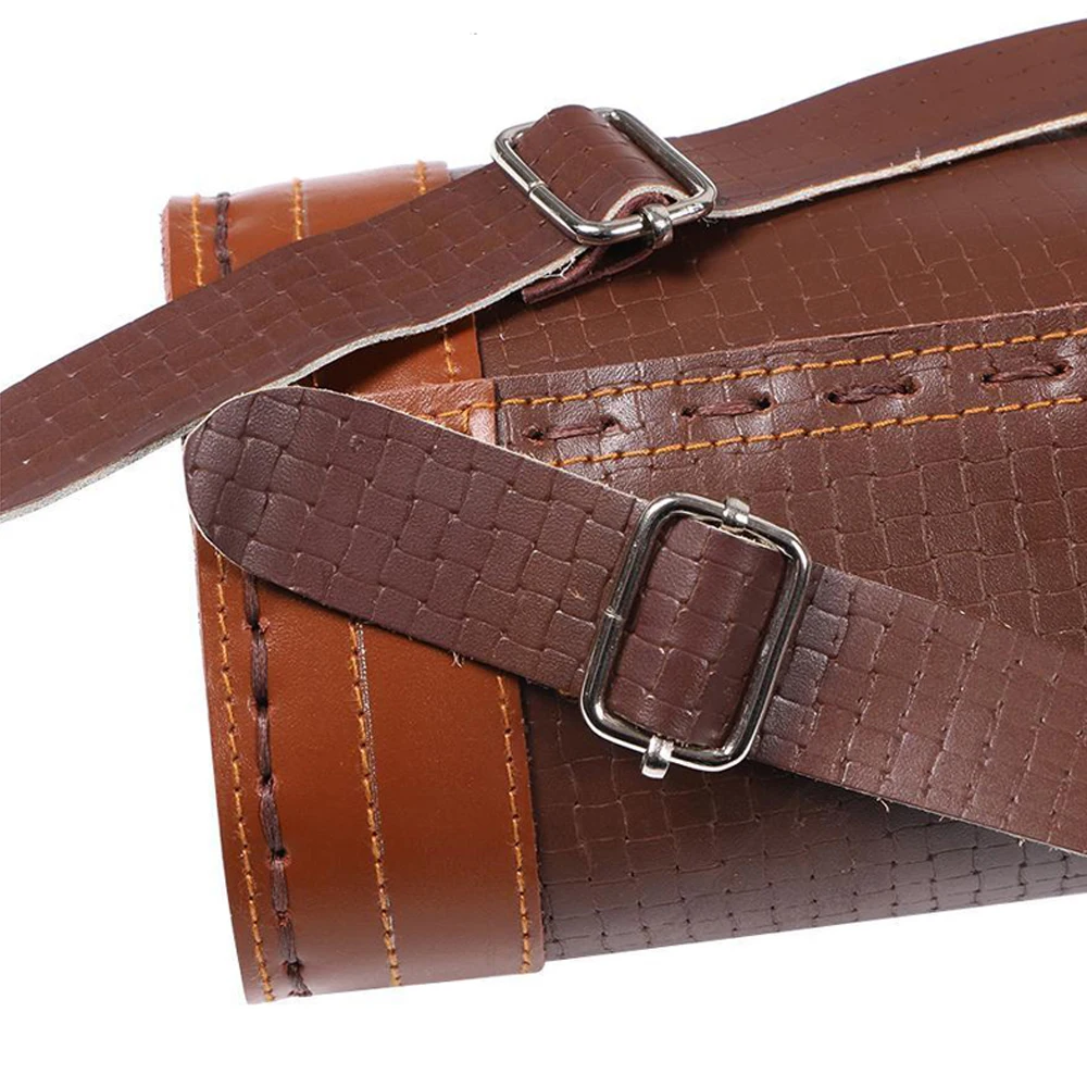 Traditional Portable Pouch Shoulder Belt Bag Carrying Genuine Leather Archery Quiver Arrow Back Quiver For Archery Shooting