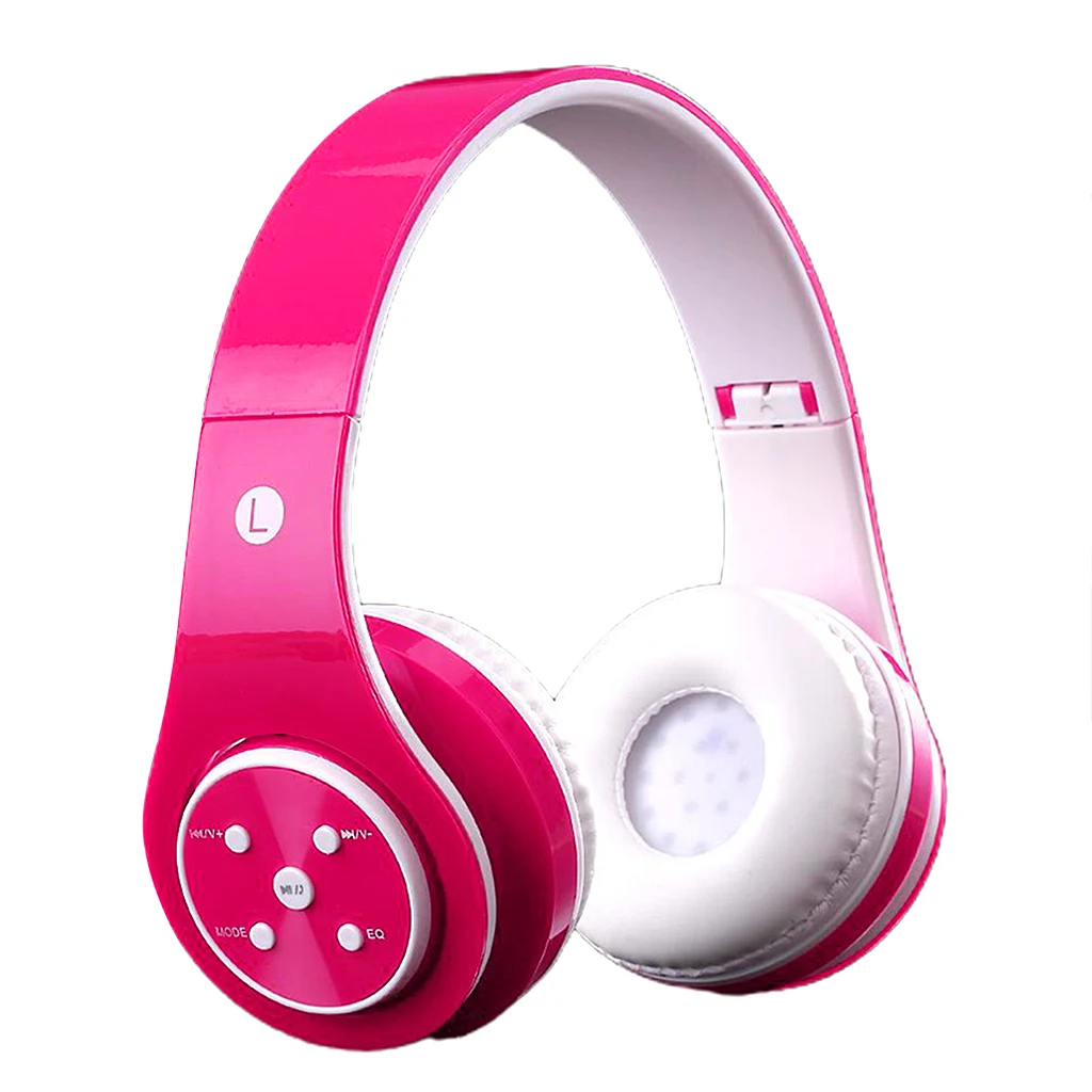 ST6 Head Mounted Wireless Bluetooth Headphone Stereo Over Ear Volume Control Foldable Headset for Boys Girls with Microphone
