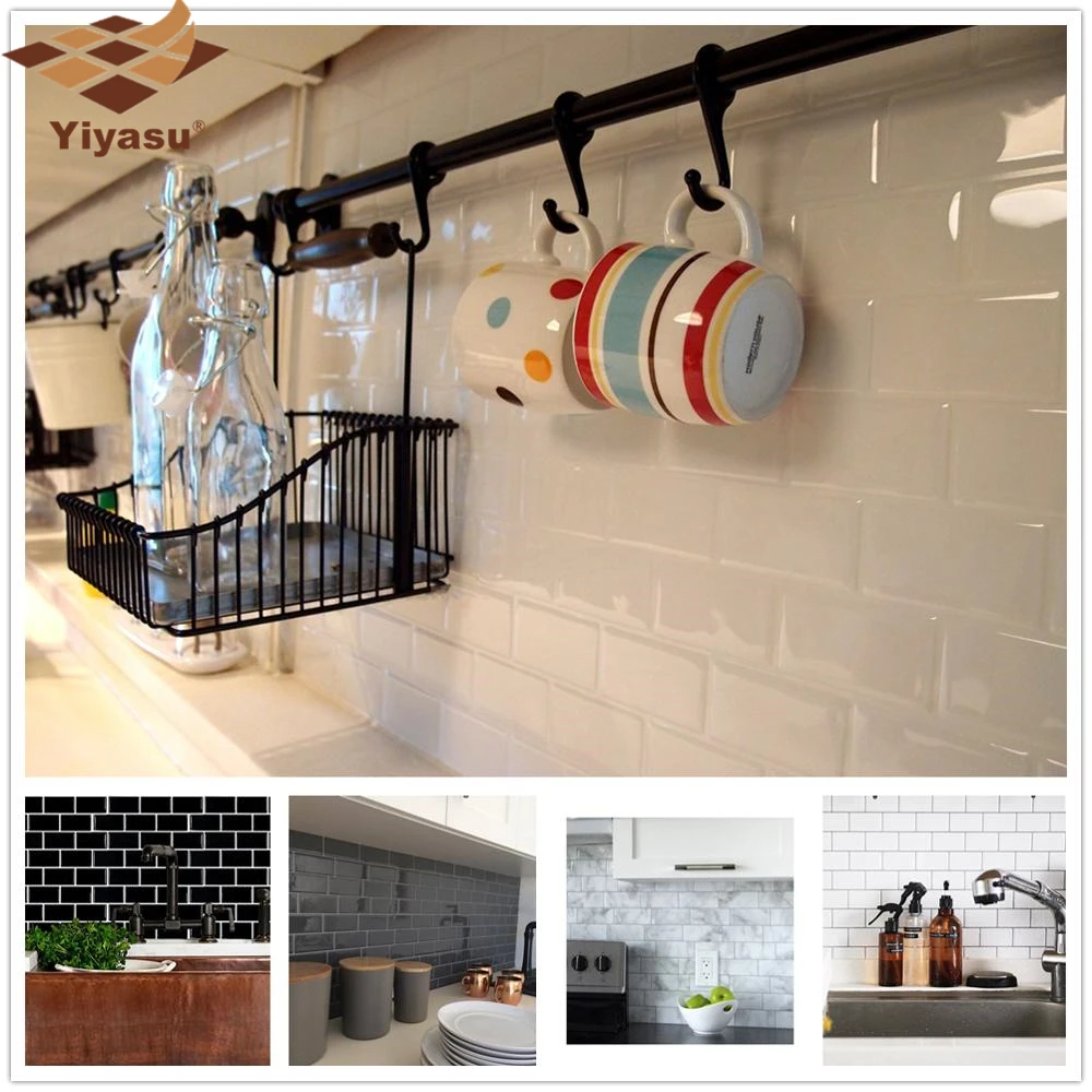 Subway tile Self Adhesive WallPaper Backsplash 3D Sticker Vinyl Bathroom Kitchen Home Decor DIY