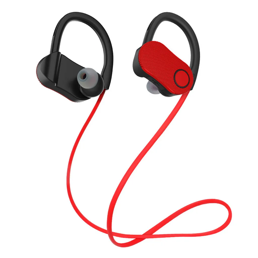 Спортивные наушники mosunx Bluetooth, металлический корпус, супер хорошее качество звука, водонепроницаемый и от потения, Спортивная гарнитура - Цвет: Красный